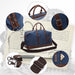 Leather Carry On Luggage Men Duffel Bags Handbag Travel