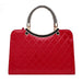Leather Diamond Pattern Ladies Handbag With Hanging