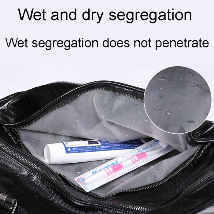 Leather Duffel Multifunctional Traveling Bag 4009 Crocodile