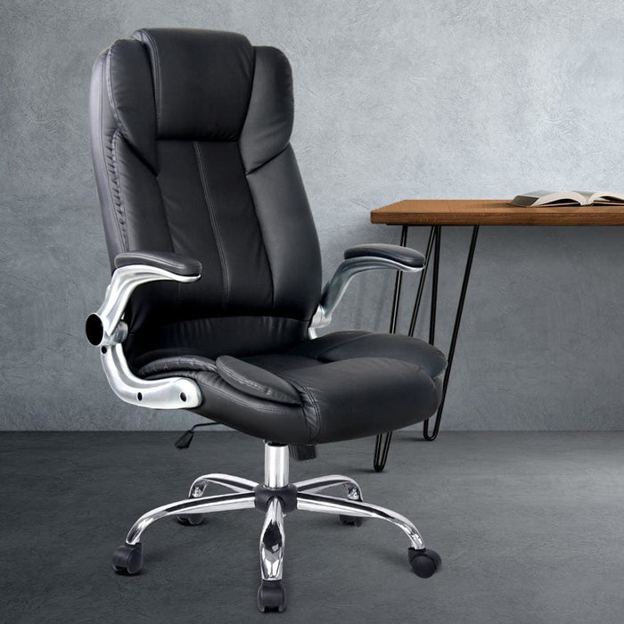 Pu Leather Executive Office Desk Chair - Black