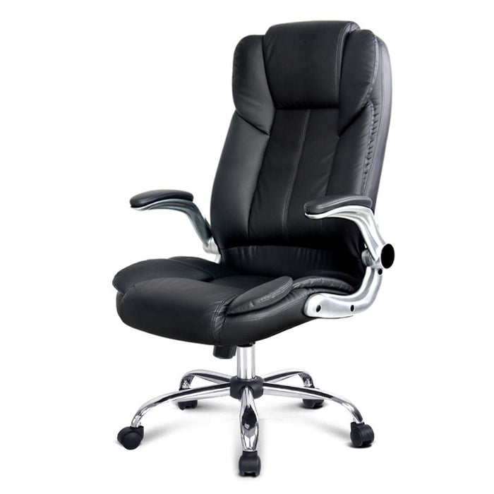 Pu Leather Executive Office Desk Chair - Black