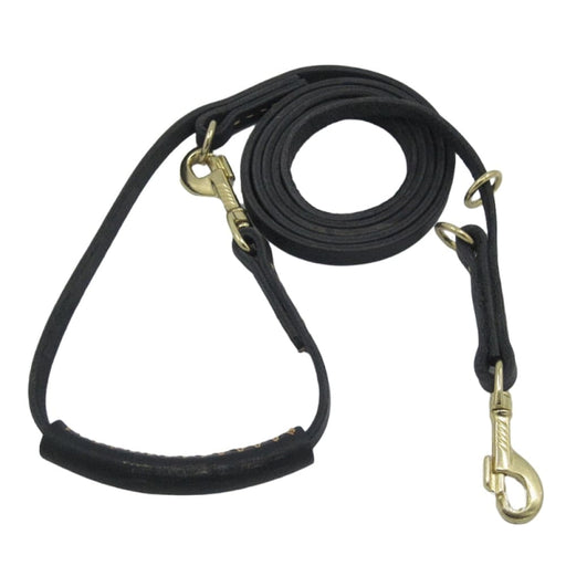 Leather Handle Dog Leash With p Shape Hook