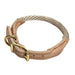 Leather & Hemp Rope Dog Collar With Copper Buckle