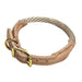 Leather & Hemp Rope Dog Collar with Copper Buckle