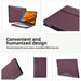 Leather Laptop Shockproof Protective Case Wine Red For Hp
