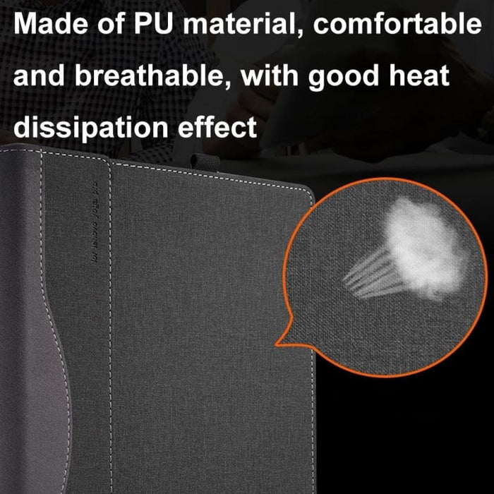 Leather Laptop Shockproof Protective Case Wine Red For Hp