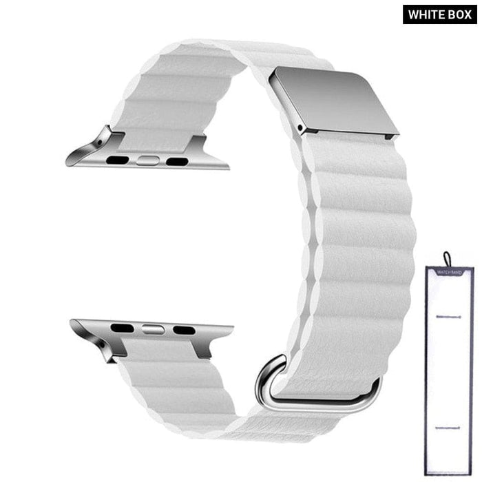 Leather Loop Magnetic Bracelet Strap for Apple Iwatch