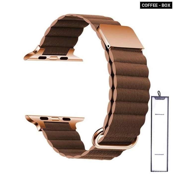 Leather Loop Magnetic Bracelet Strap for Apple Iwatch