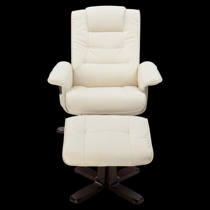 Pu Leather Massage Chair Recliner Ottoman Lounge Remote