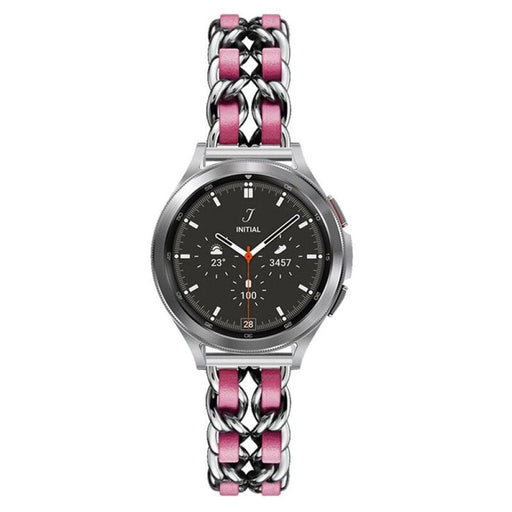 Leather Metal Loop Strap for Samsung Galaxy Watch