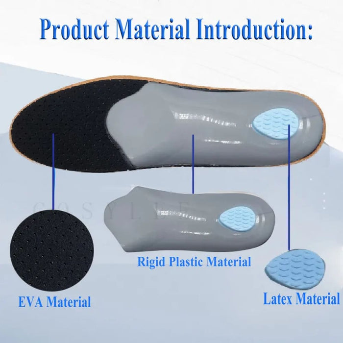Leather Ortic Insoles for Flat Feet Correction