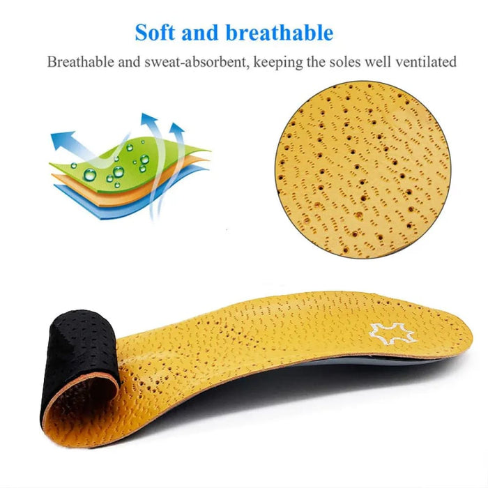 Leather Ortic Insoles for Flat Feet Correction