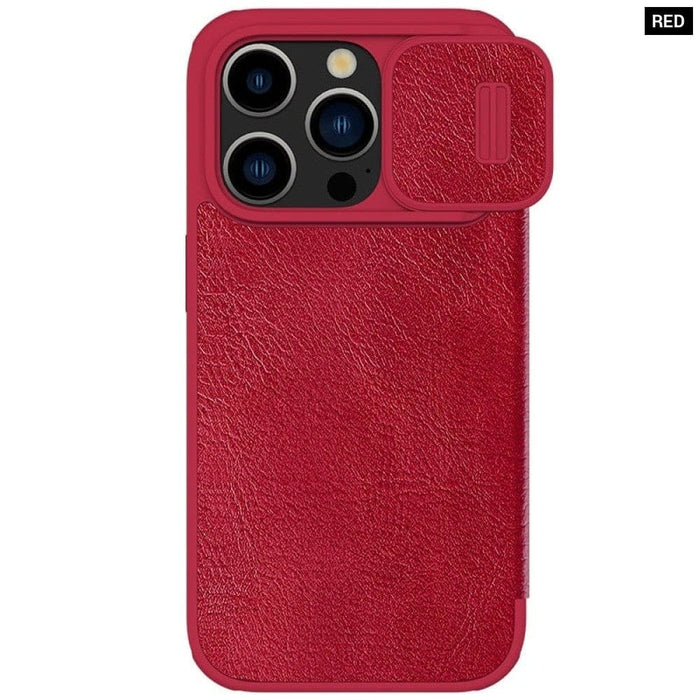 Leather Pocket Wallet Lens Protection Flip Cover for Iphone