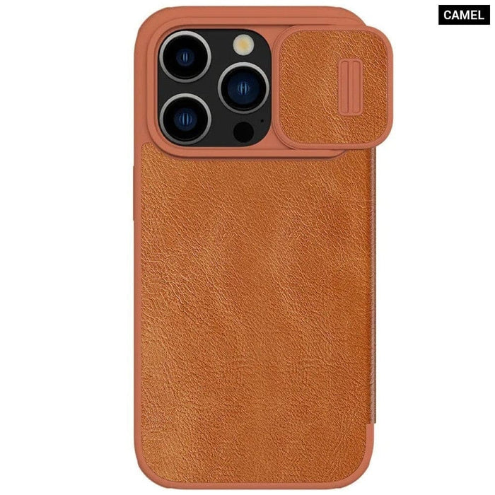 Leather Pocket Wallet Lens Protection Flip Cover for Iphone