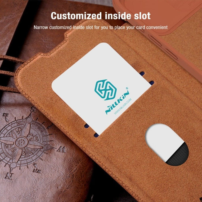Leather Pocket Wallet Lens Protection Flip Cover for Iphone