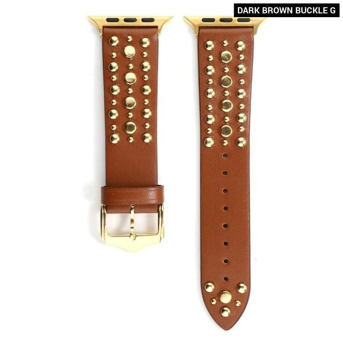 Leather Rivets Bracelet Band for Apple Watch
