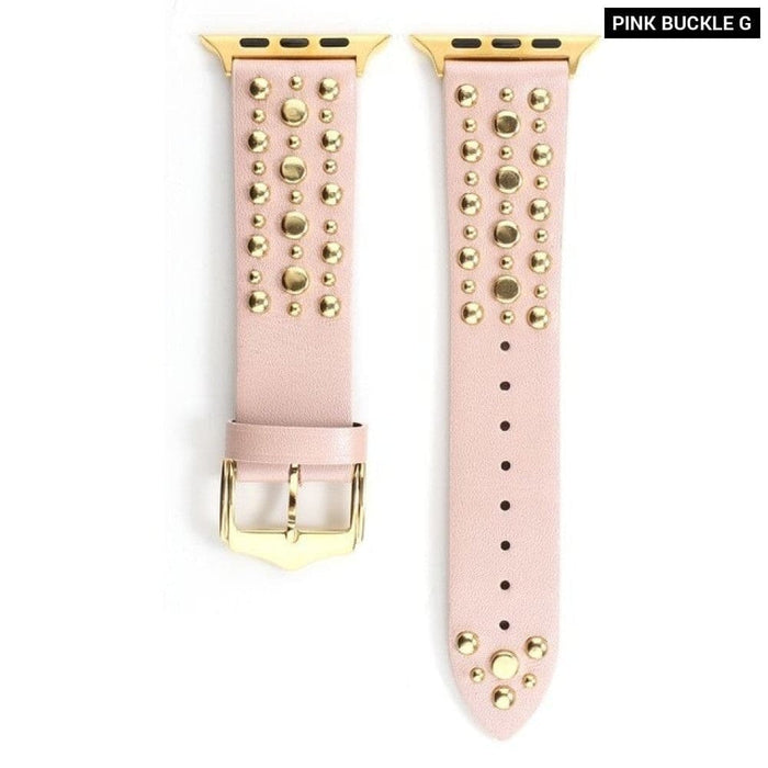 Leather Rivets Bracelet Band for Apple Watch