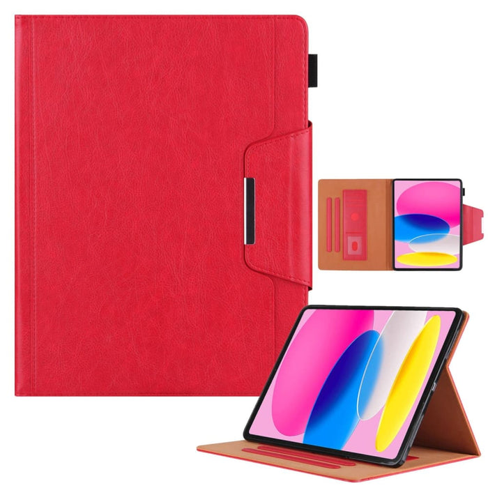 Leather Smart Tablet Case With Metal Buckle For Ipad 10th