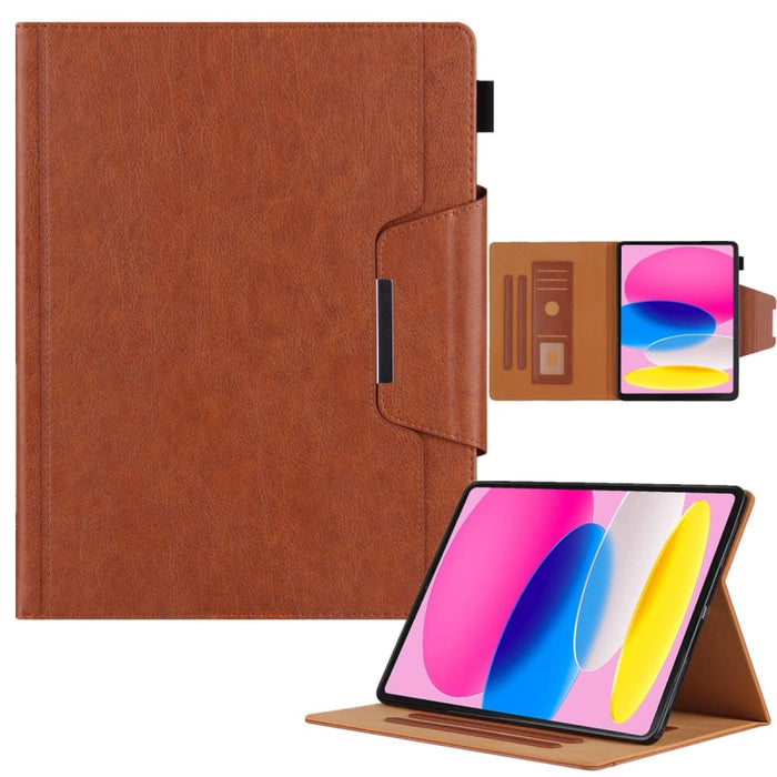 Leather Smart Tablet Case With Metal Buckle For Ipad 10th