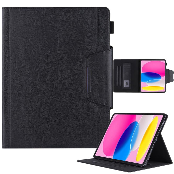 Leather Smart Tablet Case With Metal Buckle For Ipad 10th