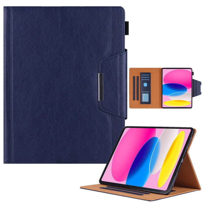Leather Smart Tablet Case With Metal Buckle For Ipad 10th