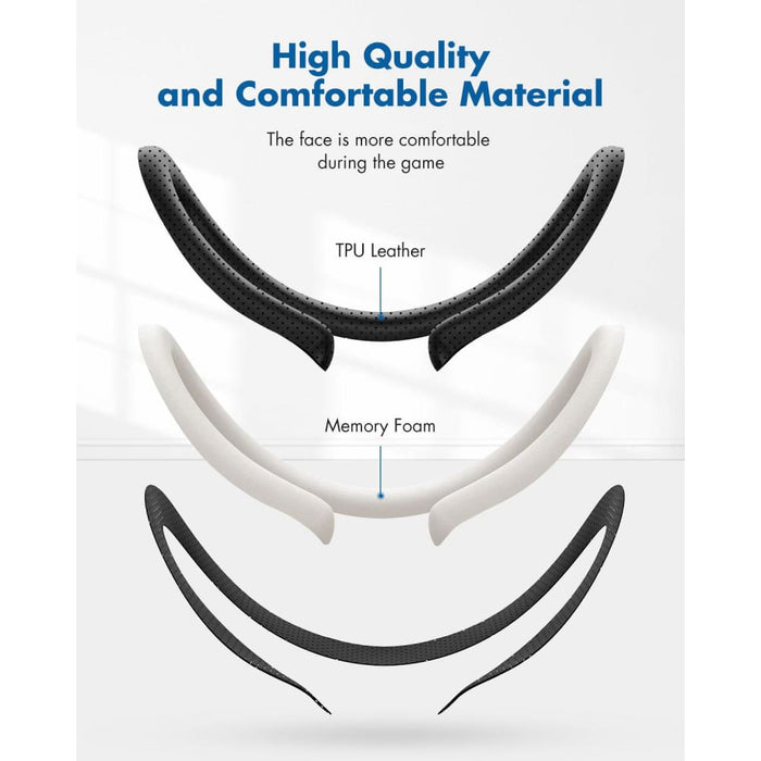 Pu Leather Sweat-proof Foam Face Cover for Valve Index