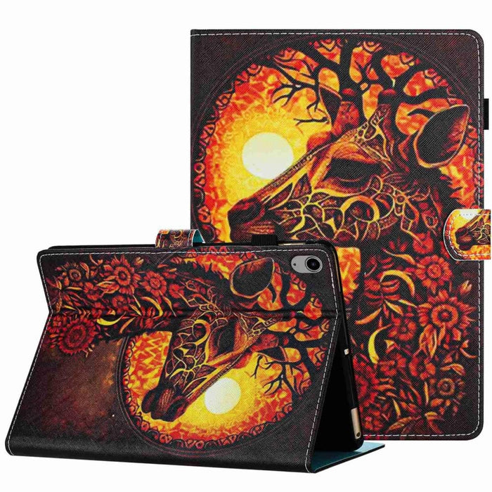Leather Tablet Case With Painted Pattern For Ipad 10th Gen
