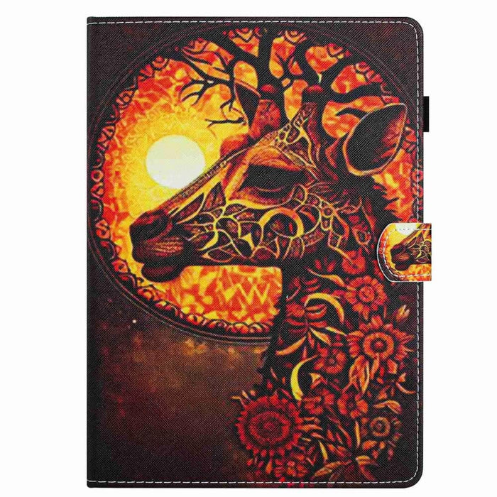 Leather Tablet Case With Painted Pattern For Ipad 10th Gen