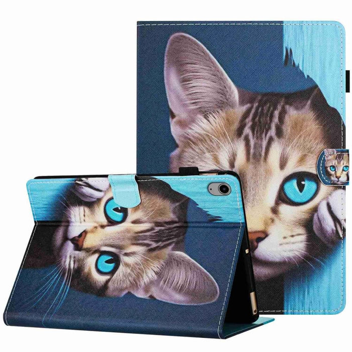 Leather Tablet Case With Painted Pattern For Ipad 10th Gen