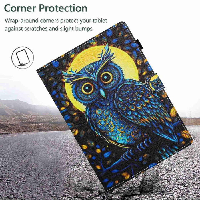Leather Tablet Case With Painted Pattern For Ipad 10th Gen