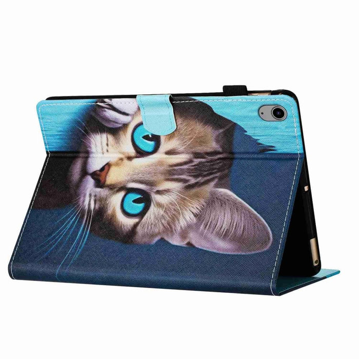 Leather Tablet Case With Painted Pattern For Ipad 10th Gen