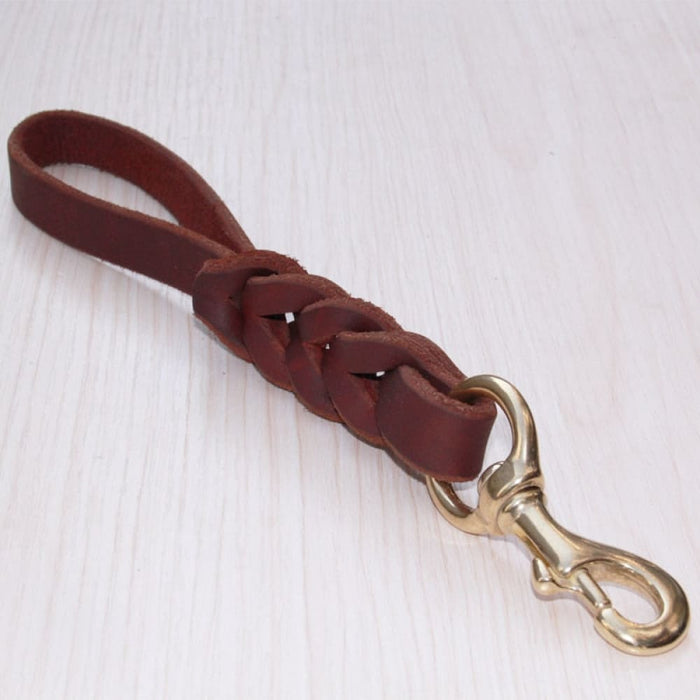 Leather Traction Belt with Hook for Dog
