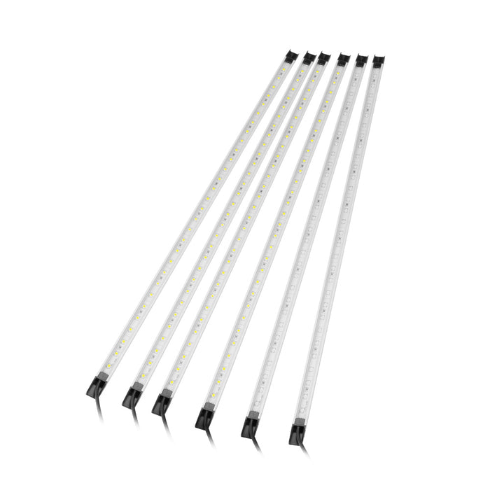 6Pcs 12V Led Strip Light Bar Waterproof Amber White Lights Camping Boat