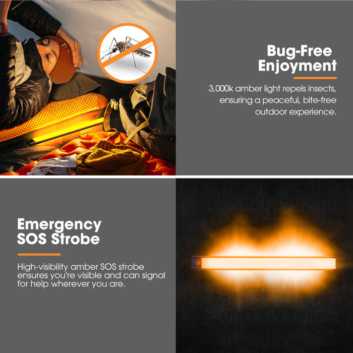 Led Strip Light Portable Magnetic Camping Fishing Lamp Rechargeable