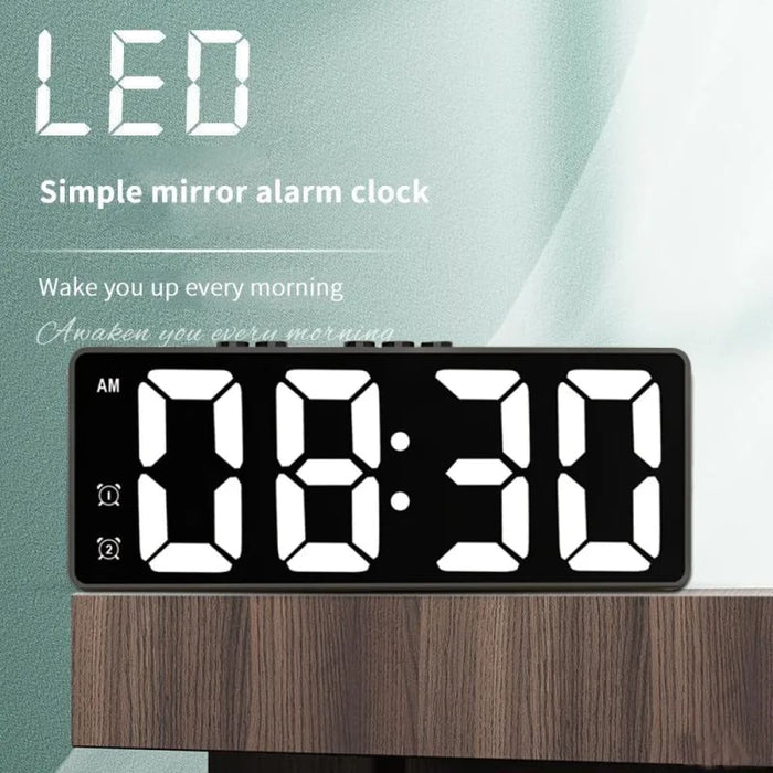 Led Mirror Table Clock