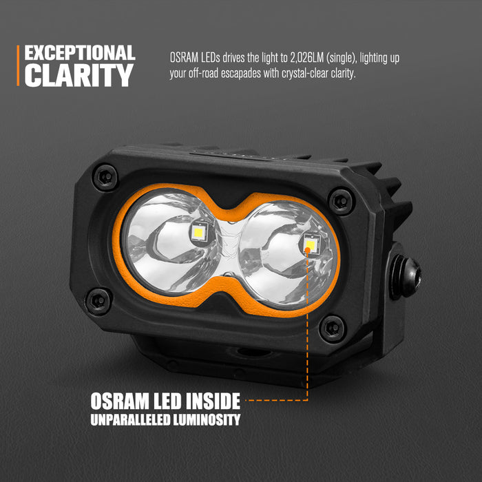 Pair 3" Cygnus-2 Osram Led Pod Lights Work Light Driving Lamp Offroad