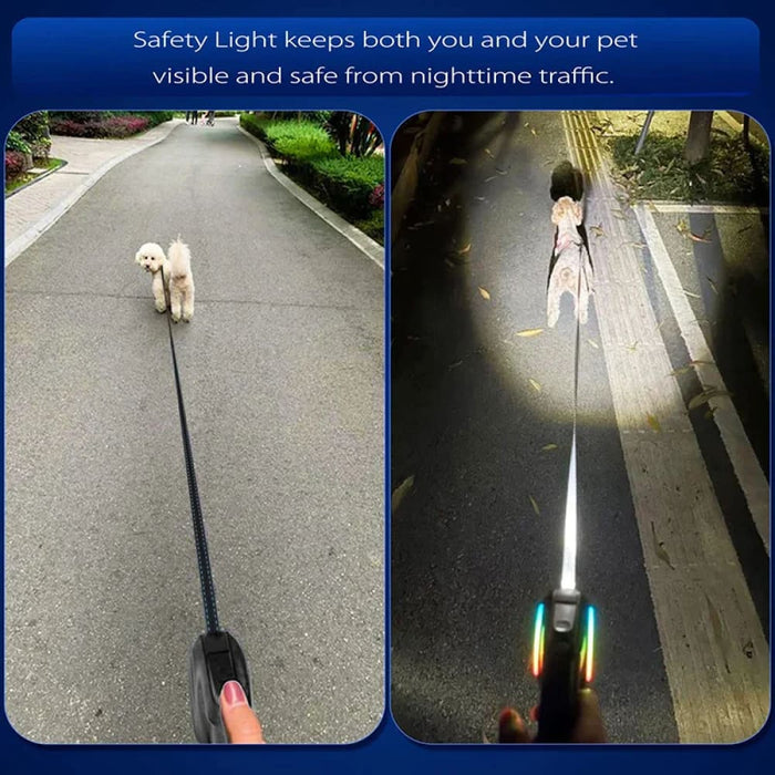Led Retractable Dog Leash Rechargeable no Tangle Anti Slip