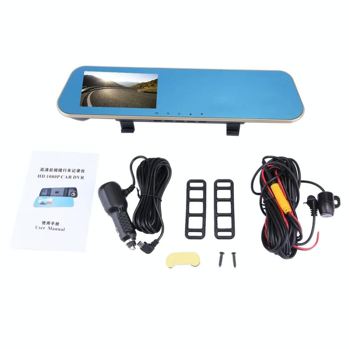 Left Screen Display Rearview Mirror Vehicle Dvr
