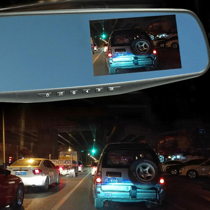 Left Screen Display Rearview Mirror Vehicle Dvr