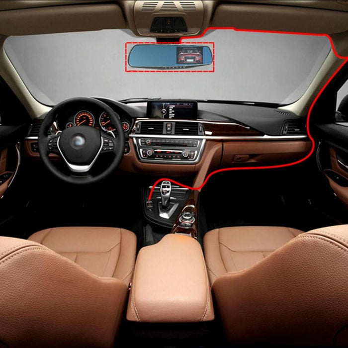 Left Screen Display Rearview Mirror Vehicle Dvr