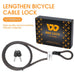 2m Lengthen Anti Theft Bicycle Cable Lock