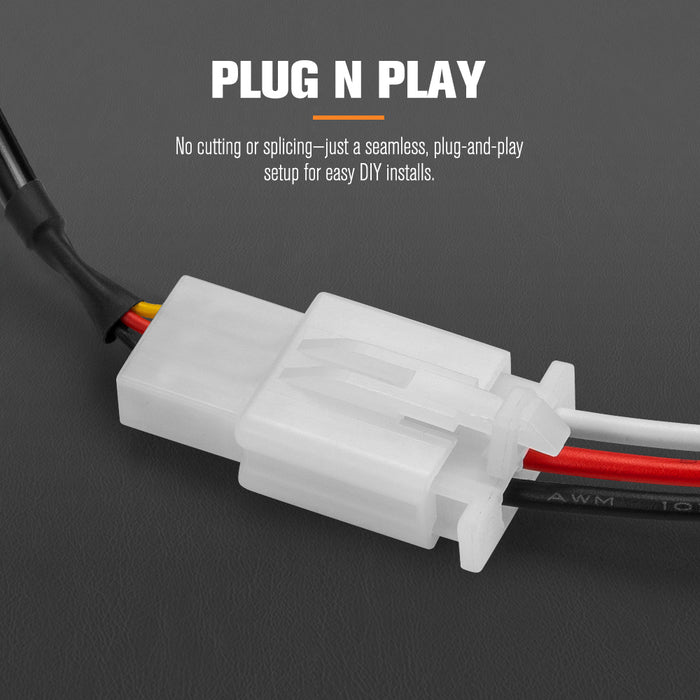 1 Way High Beam Wiring Harness W / Dt 2-Pin Connectors For Led Light Bar