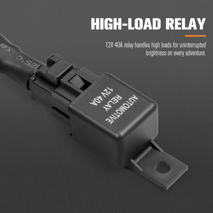 1 Way High Beam Wiring Harness W / Dt 2-Pin Connectors For Led Light Bar