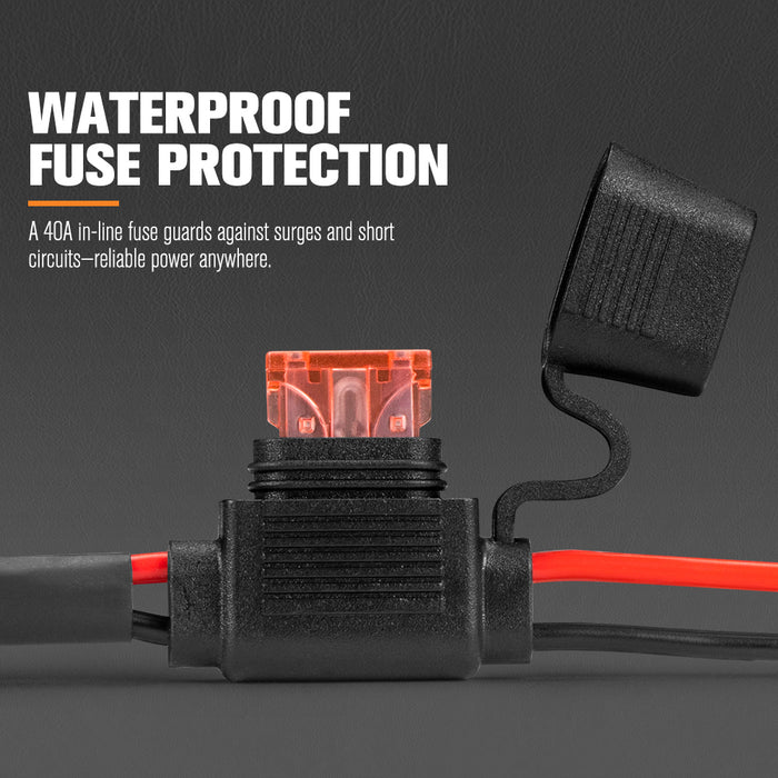 1 Way High Beam Wiring Harness W / Dt 2-Pin Connectors For Led Light Bar