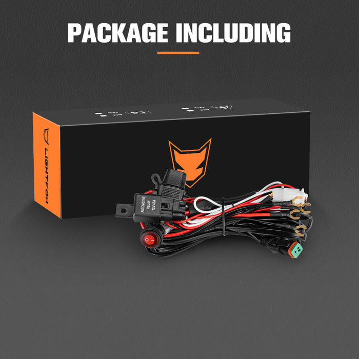 1 Way High Beam Wiring Harness W / Dt 2-Pin Connectors For Led Light Bar