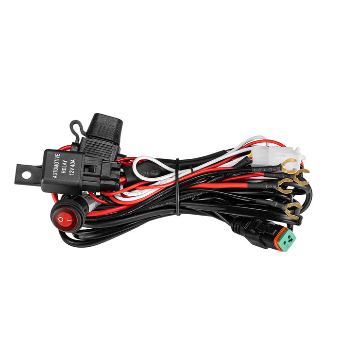 1 Way High Beam Wiring Harness W / Dt 2-Pin Connectors For Led Light Bar