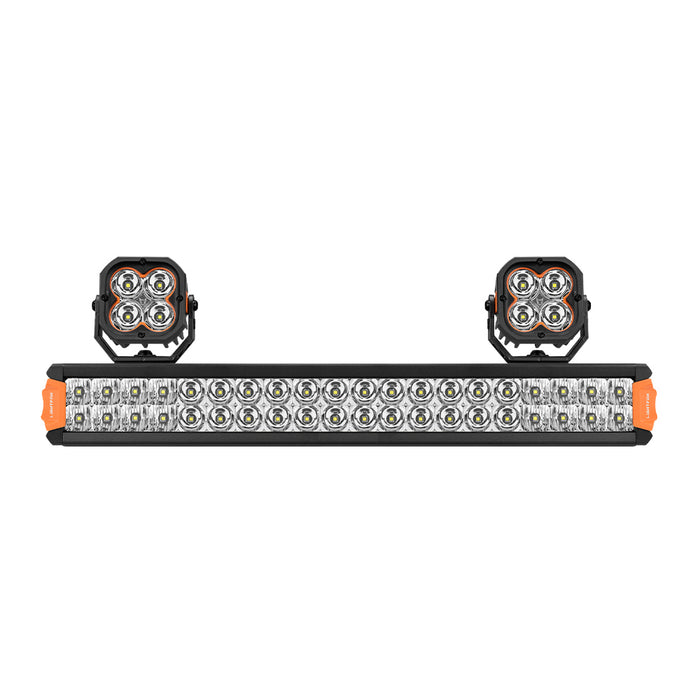20" Osram Led Light Bar + Pairâ 3"Â Ledâ Podâ Lights Combo Kit Offroad 4X4
