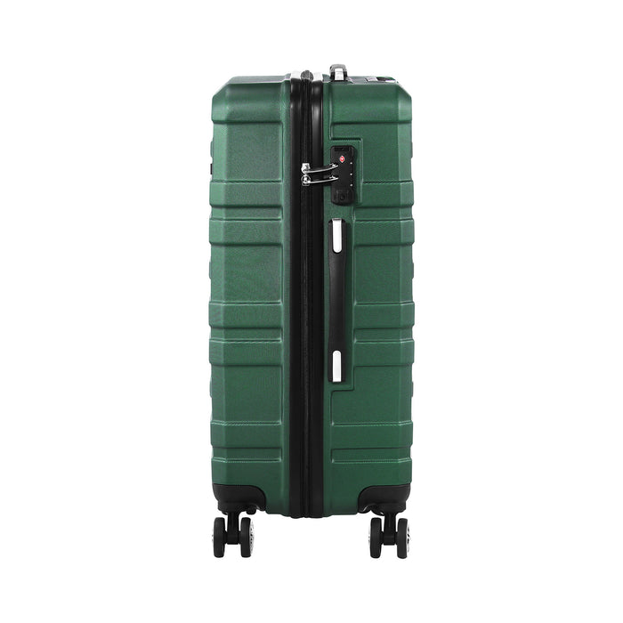 28" Luggage Suitcase Trolley Set Travel Tsa Lock Storage Hard Case Green