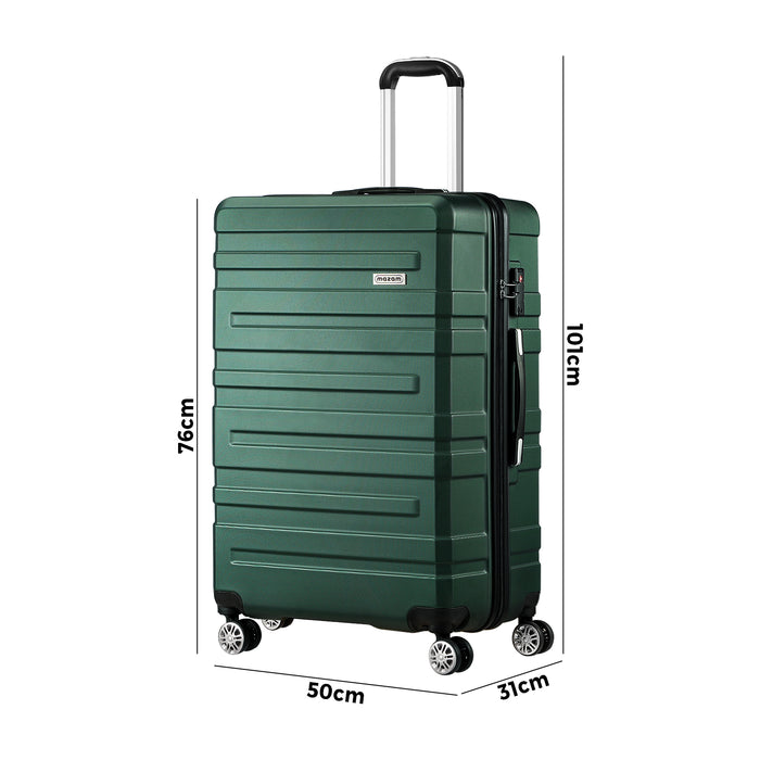 28" Luggage Suitcase Trolley Set Travel Tsa Lock Storage Hard Case Green