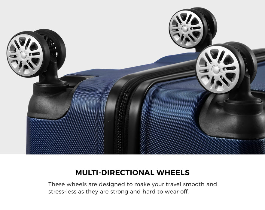 28" Luggage Suitcase Trolley Set Travel Tsa Lock Storage Hard Case Navy